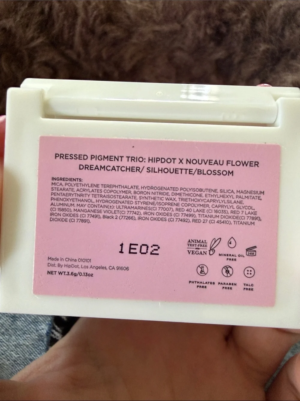 HIPDOT eyeshadow pressed pigment trio